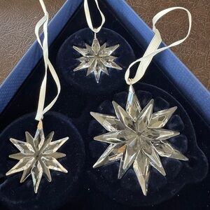 Swarovski Silver Crystal Star Ornaments 2011